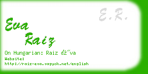 eva raiz business card